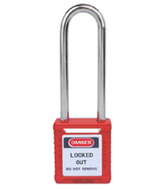 LONG STEEL SHACKLE SAFETY PADLOCK