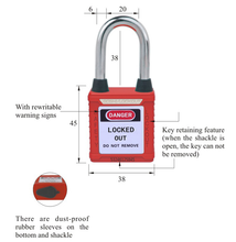 Load image into Gallery viewer, 3 KEYED ALIKE PADLOCK SET (RED) 1 Key per set
