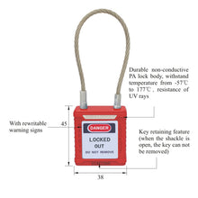 Load image into Gallery viewer, CABLE SHACKLE SAFETY PADLOCK
